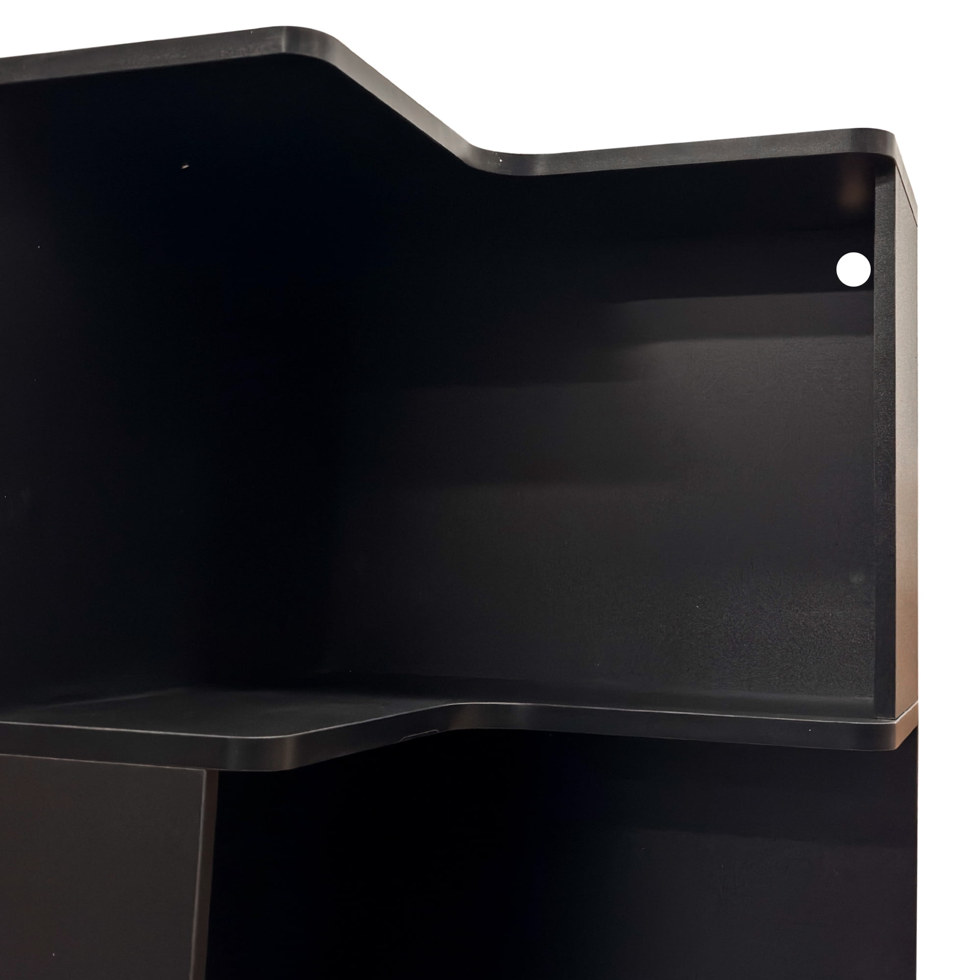 Corner Bookshelf 5-Tier L-Shaped Display Shelf for Home Office Living Room, Black