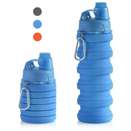 Collapsible Water Bottle - Silicone Portable Water Bottle Leak Proof for