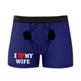 thumbnail image 6 of KHONTS Personalized Men's Funny Face Boxer Your Photo on Custom Underwear for Men I Love My Wife Dark Blue XXL, 6 of 6