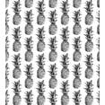 thumbnail image 3 of Pineapple Duvet Cover Set, Hand Drawn Tropical Theme Vintage Style Pineapple Fruit Pattern, Decorative 3 Piece Bedding Set with 2 Pillow Shams, Queen Size, Black Gray, by Ambesonne, 3 of 3