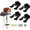 4, variant on 8" Trimmer Rack with Rubber Coating, [4 Pack] Heavy Duty Weed Eater Hanger, Garden Power Tool Holder Organizer Hooks for Grass Trimmer, Hedge Trimmer, Garden Tool, Leaf Blower,
