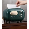 thumbnail image 4 of vintage Radio Modle Mouchoir Bote Multifonctionnelle Salon Familial Salle De Bain Bureau (vert 14x 13 X 19.5cm), 4 of 5