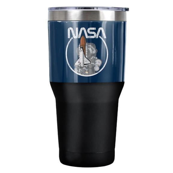 NASA Space Shuttle Launch Stainless Steel Tumbler 30 oz Coffee Travel Cup, Vacuum Insulated & Double Wall with Leakproof Sliding Lid | Great for Hot Drinks and Cold Beverages