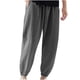 thumbnail image 1 of Pantalones largos para hombre, de color liso, con bolsillo y cordón, informales, juveniles, versátiles, deportivos, de gran tamaño., 1 of 8