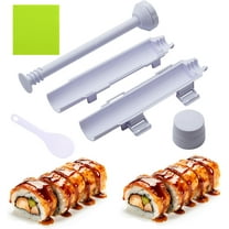 Sushi Making Kit With Press Gun And Mold Food Grade Plastic Kitchen Utensils With A Rice Spoon And Mat