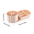 thumbnail image 3 of Caja de almacenamiento cosmético para un organizador de brochas de maquillaje giratoria de 360° – Soporte de escritorio con tocador giratorio de 360°, exposición de maquillaje de gran capacidad con, 3 of 6