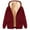 Wine, variant on Wancir Women's Casual Full Zip Up Sherpa Lined Hoodie Sweatshirt Jacket Coat