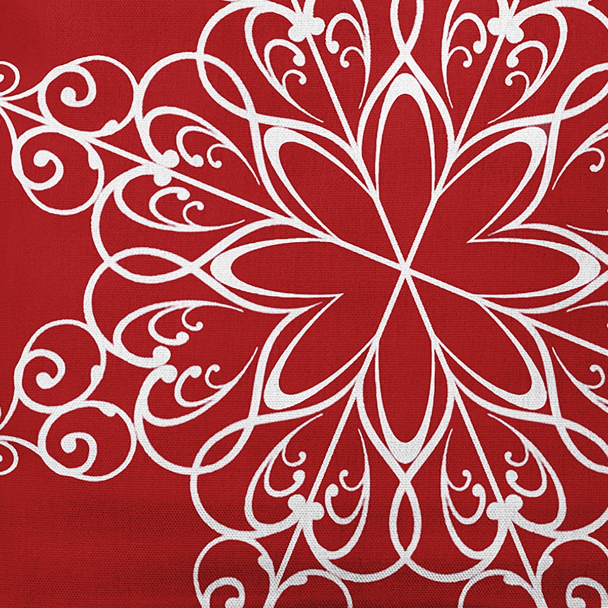 18" x 18" Simply Daisy Snowflake Polyester Accent Pillow, Bright Red (1 Count)