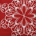 thumbnail image 3 of 20" x 20" Simply Daisy Snowflake Polyester Indoor/Outdoor Pillow, Bright Red (1 Count), 3 of 4