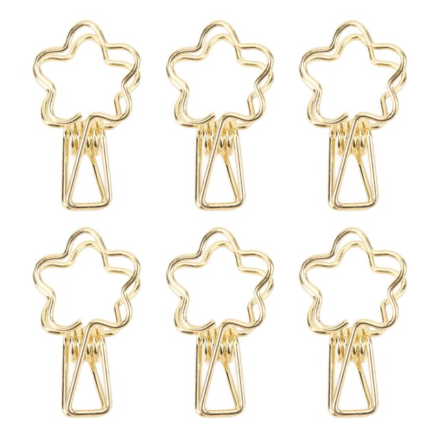 Clips De Papel De Carpeta Pequeños, Fuerza De Sujeción Fuerte Clips De Carpeta Lindos Fáciles De Usar 100 Piezas De Metal Resistente Para Boletos ANGGREK Oro