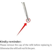 Black Ink Refills (6pcs), Replaceable Ballpoint Pen Refills, 1mm Medium Tip