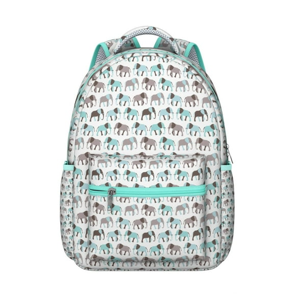 Elephant Themed School Backpack - Waterproof & Tear-Resistant Bookbag, Fashionable Laptop Backpack for Students, Cute Elephant Print Design