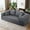 Dark Gray, variant on 83.5" Convertible Folding Sofa Bed, Futon Sofa Bed with Pillow,Spring Cushions, No Assembly Required,Plush Corduroy(Navy Blue)