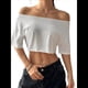 thumbnail image 3 of Camisetas Holgadas de Corta con Hombros Descubiertos para Mujer Y2K L, 3 of 8