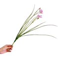 thumbnail image 2 of 6pcs Artificial Silk Onion Orchid Plastic Flower Bouquet Realistic DIY Blooms Table Centerpiece for Home Kitchen Garden Wedding Party Decor… (Blue),Pink, 2 of 6