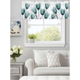 thumbnail image 3 of Curtain Valance for Windows,Watercolor Teal Green Tulip Flower on White Kitchen Valances Rod Pocket Short Curtains,Spring Floral Leaves Window Treatment Panel for Bedroom Bathroom 42x12in, 3 of 9