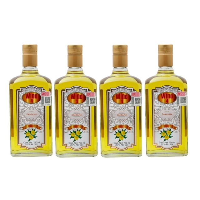 Pack de 4 Crema-Licor Wind 4 Damiana 750 ml Wind 4 Damiana