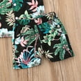 thumbnail image 5 of Sunisery Infant Baby Boys  Floral Print Short Sleeve T Shirts Tops+Shorts Holiday Summer Outfit, 5 of 6