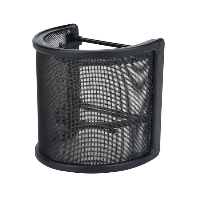 Filtro antipop para micrófono en forma de U, máscara antiviento de malla metálica para estudio