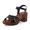 Black, variant on Slate Faux Wooden Heel Sandal, Comfortable Platform Sandals with Chunky Heels for Women, Wide Widths Available