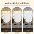 thumbnail image 6 of Bathroom Light Fixtures, Bathroom Lighting Fixtures Over Mirror, Interior Classic Vanity Lights, Modern Vanity Light with Textured White Glass Shade, Brushed Gold, 3-Light, 6 of 9