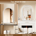 thumbnail image 5 of Funtouch Arched LED Bathroom Mirror 20"x30" with Front and Backlight, LED Bathroom Mirror with Lights，Anti-Fog，3 Colors, Memory,Shatterproof,UL Listed, 5 of 8