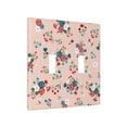thumbnail image 2 of PAYOHTO Toggle Light Switch Wall Plate Bright Floral Red and Blue Flowers Double Switch Cover Standard Size 2-Gang 4.50" x 4.5" Unbreakable Polycarbonate Thermoplastic, 2 of 6