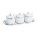 thumbnail image 5 of Tarros de especias de cerámica, organizador de cocina, tarro de condimentos moderno para cafetería Plata, 5 of 9