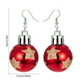 thumbnail image 3 of Dongrere Christmas Earrings Christmas Ball Earrings Holiday Jewelry Gifts for Women & Family, 3 of 6
