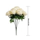 thumbnail image 2 of Ramo de rosas artificiales simulación floral decoración de la mesa de oficina en casa centro de mesa rosa falsa, blanco crema kenally HA7033-01B, 2 of 5