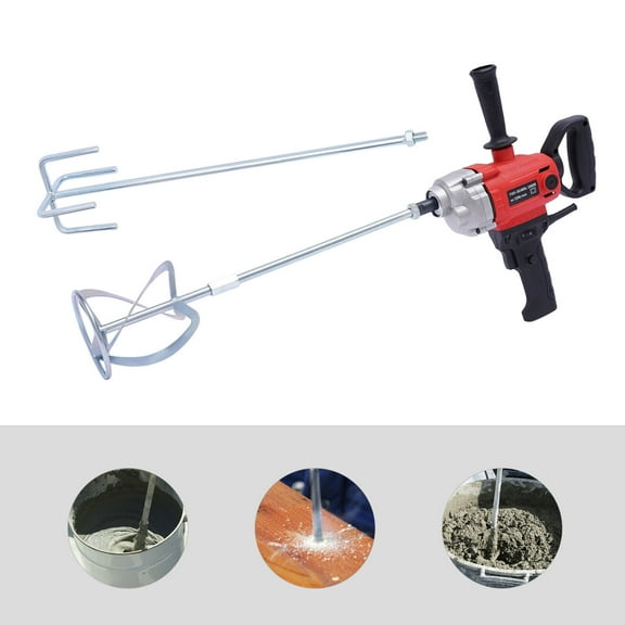 2400w Electric Mortar Plaster Paint Mixer Cement Grout Concrete Stirrer 1200rpm
