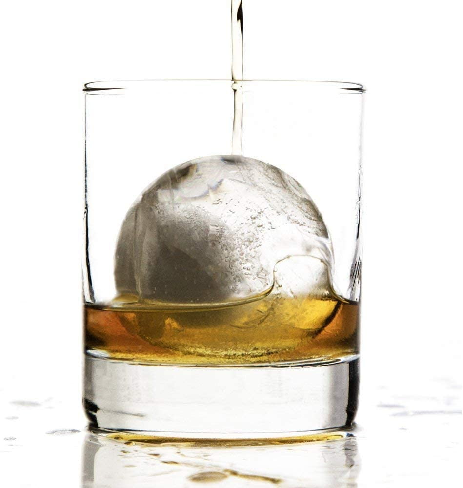 Glacio Large Sphere Ice Mold Tray Whiskey Ice Sphere Maker Makes 2.5 Inch Ice  Balls 