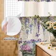 thumbnail image 3 of No Hook Shower Curtain, Purple Flowers Shower Curtains for Bathroom with See Through Top Window, Vintage Weeping Spring Floral Truck Butterfly Retro Waterproof Bath Curtain Extra Long 72"x96", 3 of 9