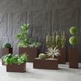 thumbnail image 6 of Wallowa Metallic Heavy Long and Large Outdoor/Indoor Planter Box 38Lx15Wx15H inches, 40lb Espresso, 6 of 6