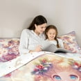 thumbnail image 4 of Homewish Kawaii Anime Girls 7-Piece Bedding Comforter Set,Christmas Flower King Bedding Sets,Pink Gold Bed Sheets For Kids,Super Cozy Room Decor Reversible, 4 of 8