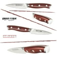 thumbnail image 2 of Ergo Chef Crimson Series 3.5" Paring Knife – Vegetable Knife, G10 Handle, German Stainless Steel, 2 of 6