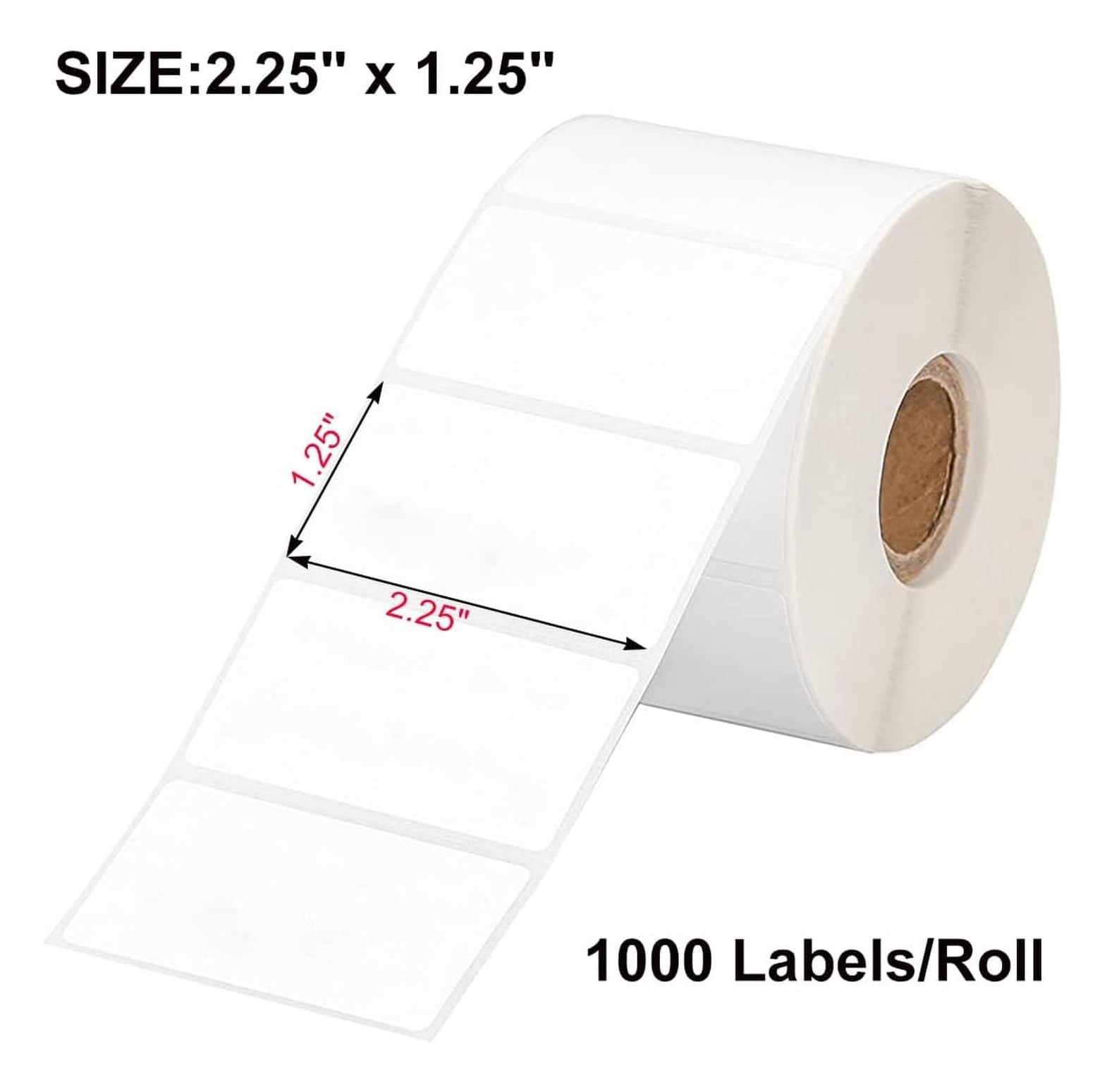 2.25x1.25'' Direct Thermal Labels, SKU Labels Address Labels for Direct Thermal Printers,1000 Labels per Roll (2 Rolls), White