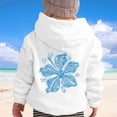 thumbnail image 4 of DGHM Grands Garçons Chandails à Capuchon pour Filles Ados Veste pour Bébé Garçon Mode Décontractée Imprimée à Manches Longues Chandail à Capuchon Top Blanc, 4 of 4