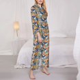 thumbnail image 3 of Balery Fashionable Paisley Conjunto de Pijama con Estampado para Mujer, Conjunto de Dos Piezas con Manga Larga, Ropa de Dormir Suave con Bolsillos, Pijamas Cómodos-Small, 3 of 7