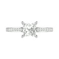 thumbnail image 2 of 2.20 Ct Brilliant Cut Princess Natural Moissanite Diamond Engagement Rings for Ladies Fine 14K White Gold, 2 of 9