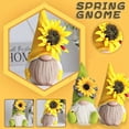thumbnail image 2 of Decorativa Gnomo de girasoles de peluche, adornos de muñeca Tomte enano elfo sin rostro (negro) Likrtyny Decoraciones, 2 of 6