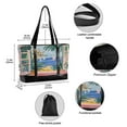 thumbnail image 2 of FORMRS Canvas Laptop Tote Bag for Women with 15.6" Computer Compartments Shoulder Handbag, Seaside Leaves, 2 of 7