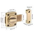 thumbnail image 2 of Uxcell Rotate Bolt Latch, Zinc Alloy Door Lock Gate Latches, 2.6x2" Bronze 2Pack, 2 of 6