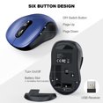 thumbnail image 5 of Mouse Inalambrico WisFox M01 Ergonomico 2.4GHz 1600 DPI 6 Botones Receptor USB, 5 of 5