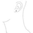 thumbnail image 3 of Bling Jewelry Womens Brilliant Cut CZ Stud Earrings Men Sterling Silver 5-10 MM, 3 of 6