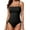 Black, variant on Bathing Suits Square Neck One Piece Swimsuit Drawstring Bathing Suit Ribbed Tummy Control Swim Suit Tie Side Swimming Suits Ruched Womens Swimwear Green L