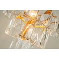 thumbnail image 5 of 18'' 4-Light Mid-Century Modern Glam Antique Gold Crystal Tiered Flush Mount Luxury Ceiling light For Foyer and Entryway, 5 of 5