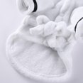 thumbnail image 4 of Bata para cachorros Bata de toalla seca para perros con capucha y cinturón, fácil de usar YP01A blancoS, 4 of 5