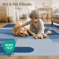 thumbnail image 4 of ODIKA 9'x12' Blue Abstract Geometric Contemporary Washable Area Rug Modern Layered Shapes With Dotted Accents Hand for Dining Room, Basement, Large Office, Non-Slip Chair-Friendly, 4 of 7