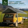 thumbnail image 2 of Abba Patio 10x20 ft Carport Replacement Canopy Top Cover, Grey - Outdoor Cars Shelter (Frame Not Included), 2 of 10